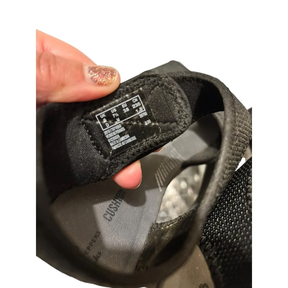 Clarks Cloudsteppers Arla Glitz Black Wedge Sandals Womens 7.5 M 261517874050